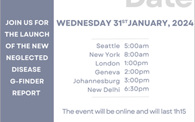 Save the date for the Neglected Disease G-Finder report launch
