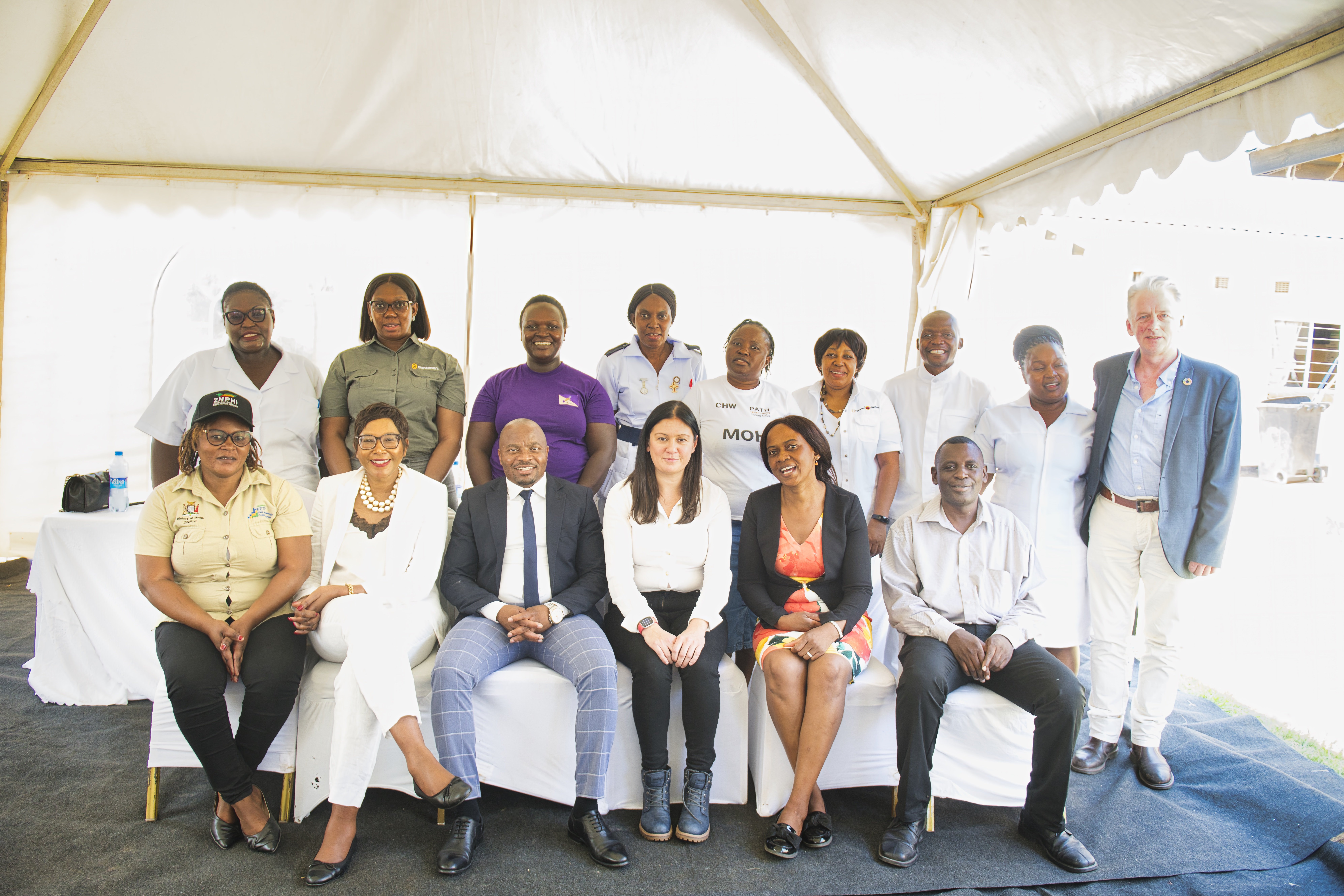 Lisa Nandy MP with a group in Lusaka, Zambia.