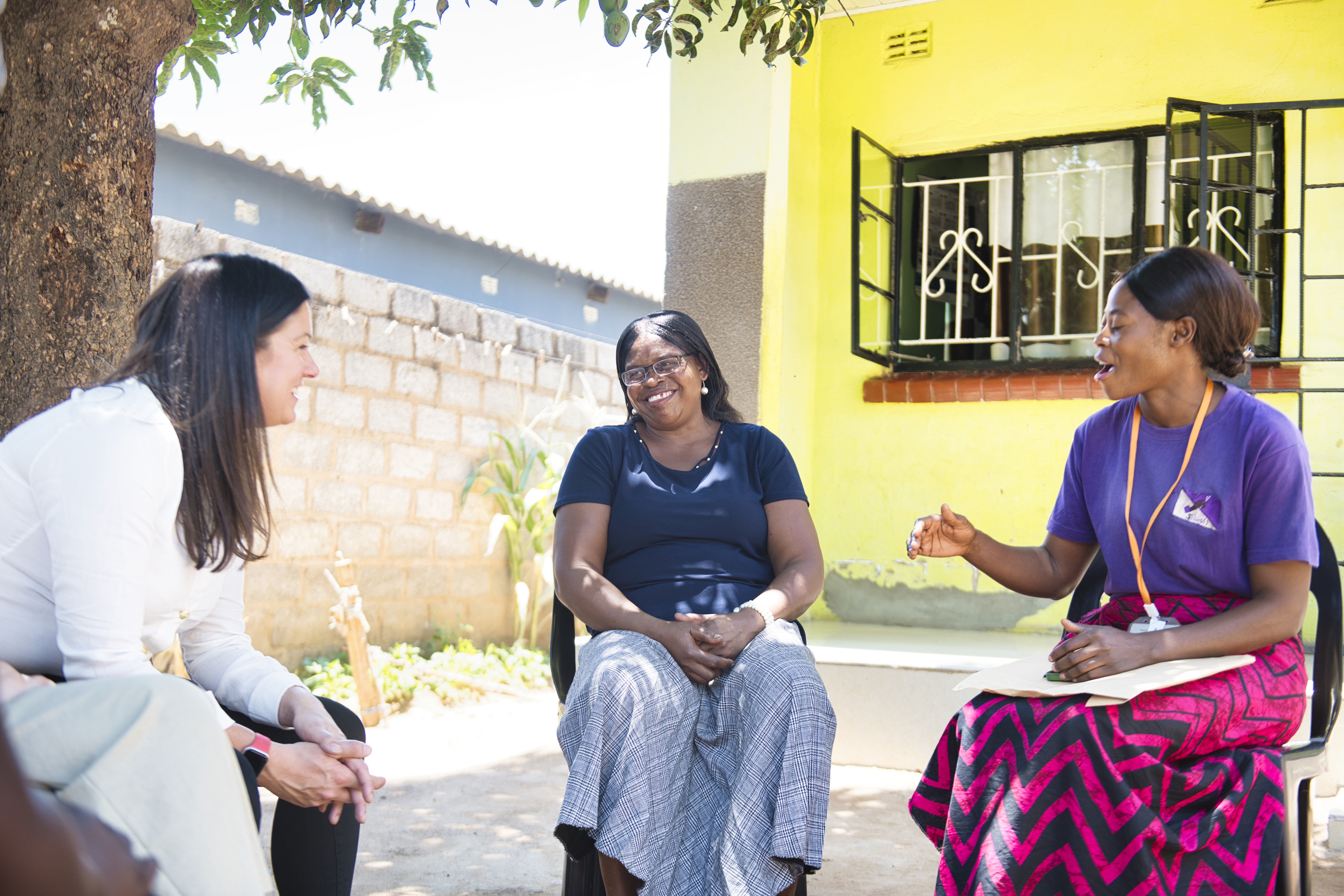 Lisa Nandy MP visits one of the beneficiaries of the project.