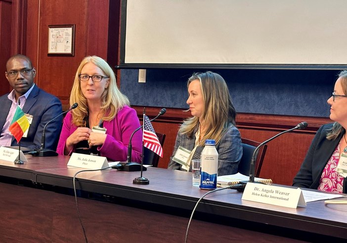 Speakers from The End Fund, Pfizer and Helen Keller International present